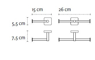 Държач за тоалетна хартия Quattro 4401