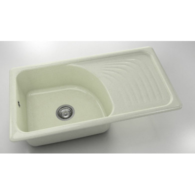 Кухненска мивка с десен плот 90х49см от граниксит 205