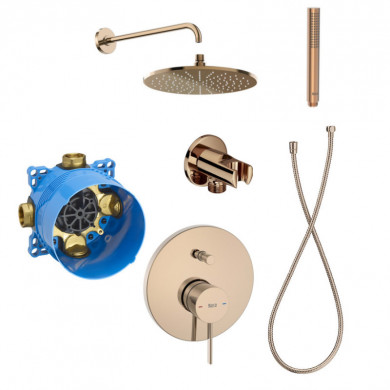 Комплект вграден смесител Ona с аксесоари rose gold