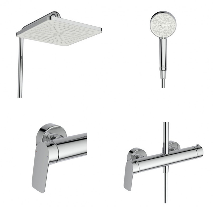 Душ система със дстенен едноръкохватков смесител Ceraflow T25N 