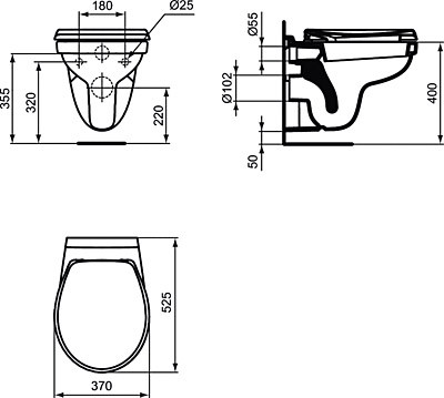 Конзолна тоалетна чиния Seva Fresh E406501
