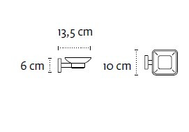 Сапунерка с държач Quattro черен мат 430155