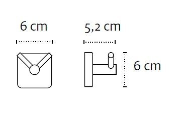 Закачалка двойна Quattro черен мат 420255