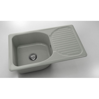 Кухненска мивка с ляв-десен плот 80х49см от полимермрамор 215