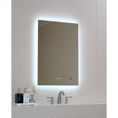 Огледало за баня Флора с вградено LED осветление,нагревател и часовник ICL1811