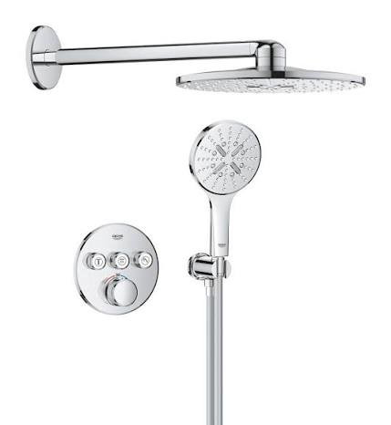 Grohtherm SmartControl, Rainshower SmartActive 310, душ система с 3 извода 