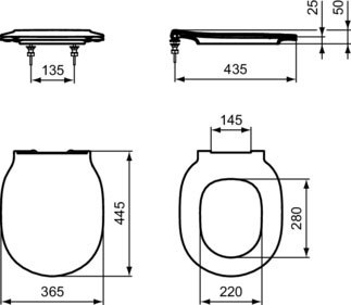 WC комплект за вграждане Connect Air Rimless+ R052501/R0116A6/R0119A6