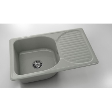 Кухненска мивка с ляв-десен плот 90х49см от полимермрамор 211