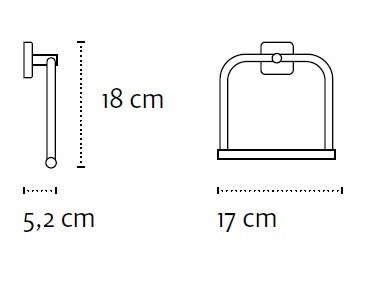 Халка за хавлия Quattro права 4224