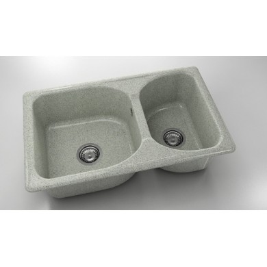 Кухненска мивка с две корита 80х49см от граниксит 216