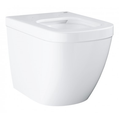 Стояща тоалетна чиния Euro Ceramic до стена, хоризонатно оттичане 3933900H с Pure Guard