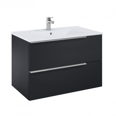 Долен шкаф с мивка Elegant 80cm черен мат