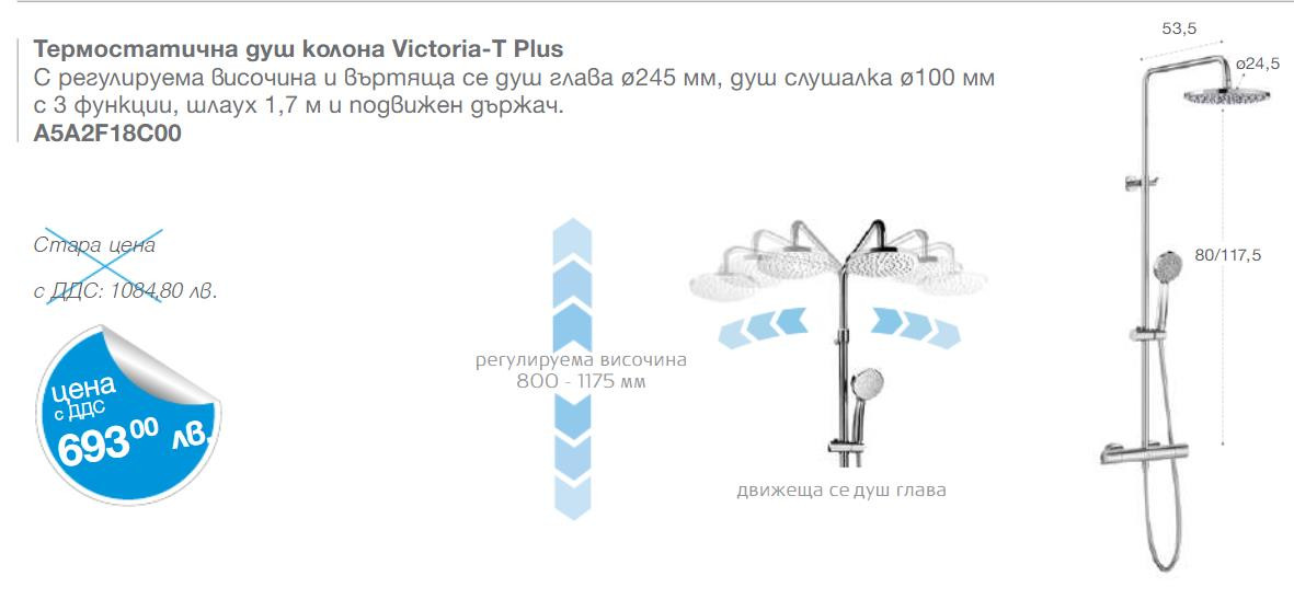 Термостатична душ колона Victoria-T Plus 5A2F18C00 кръг