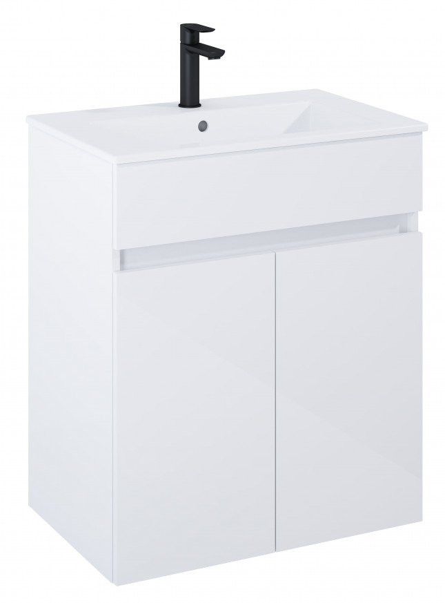 Шкаф с мивка Unik N-Cube 65см glossy white