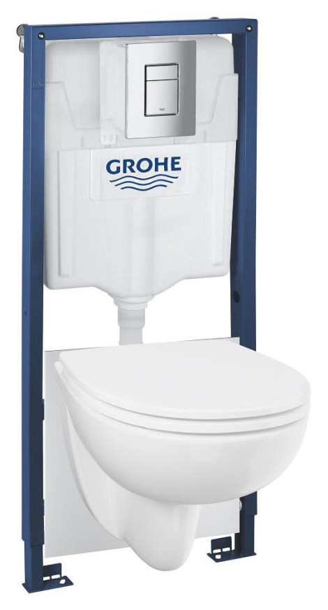 Комплект структура и окачена тоалетна GROHE SOLIDO RIMLESS 5в1